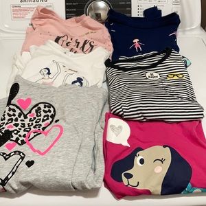 Lot of girls size 7 long sleeved tees
